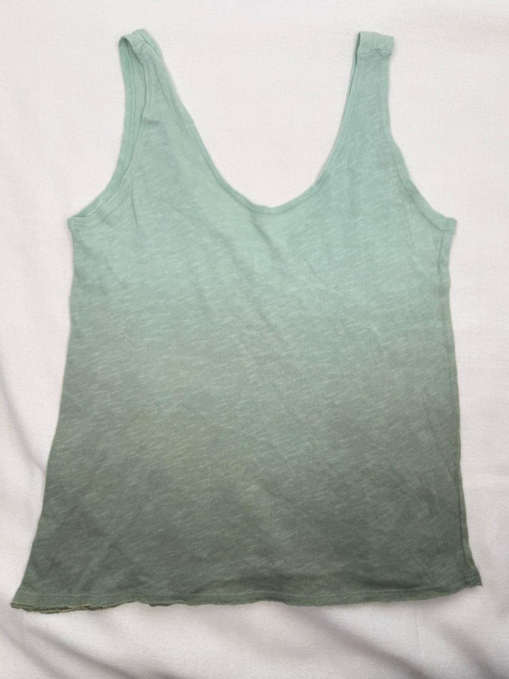 Treasure & Bond Womens Tank Top Green Ombre Scoop Neck Sleeveless Size S